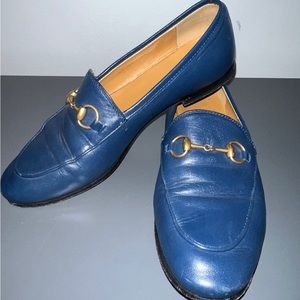Navy Gucci Loafers